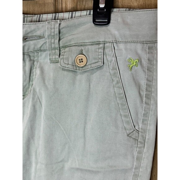 Z. Cavaricci Women's Bermuda Green Shorts Y2K Size 9 - Picture 3 of 5